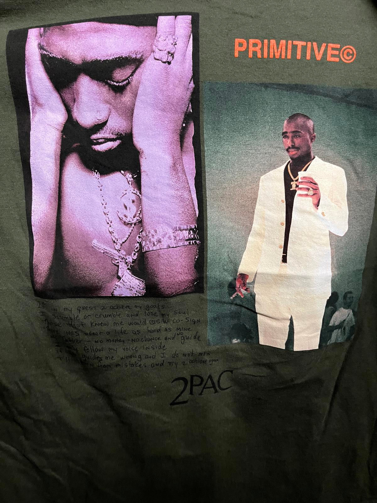 T-shirt 2pac x Primitive Skateboards Collab Tupac Shirt - L