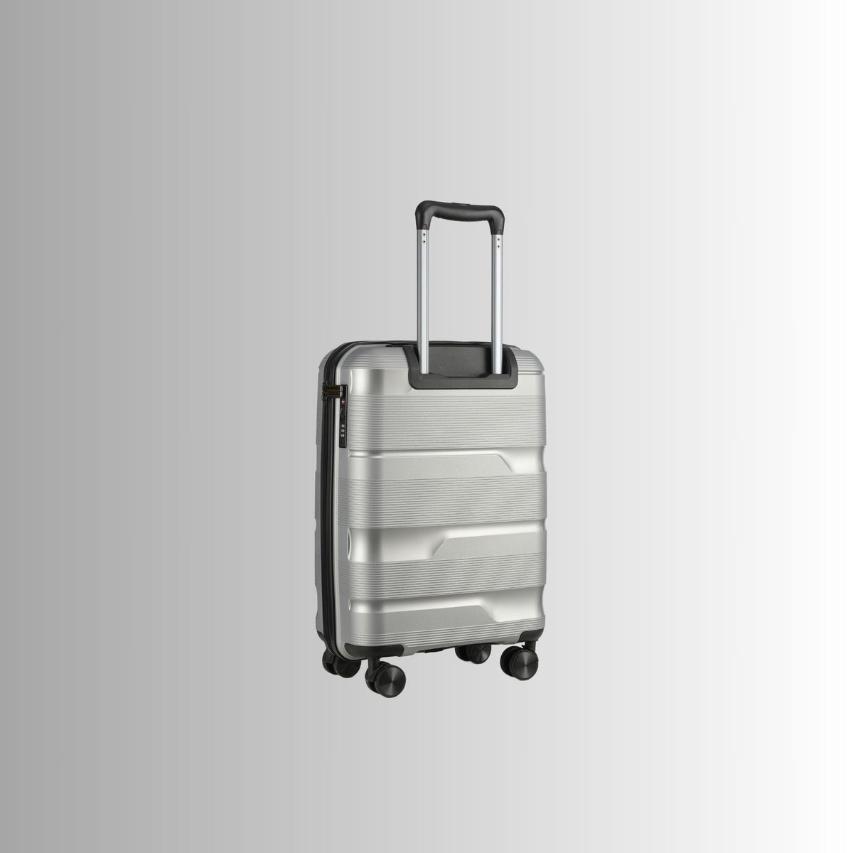 20-Inch Silver Hardcase Carry-On Spinner Suitcase