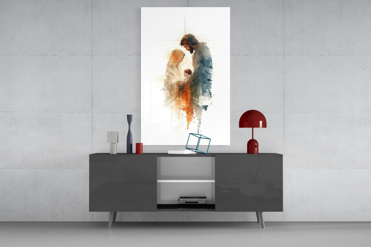 Décoration murale en verre Sainte Famille || Collection Designer