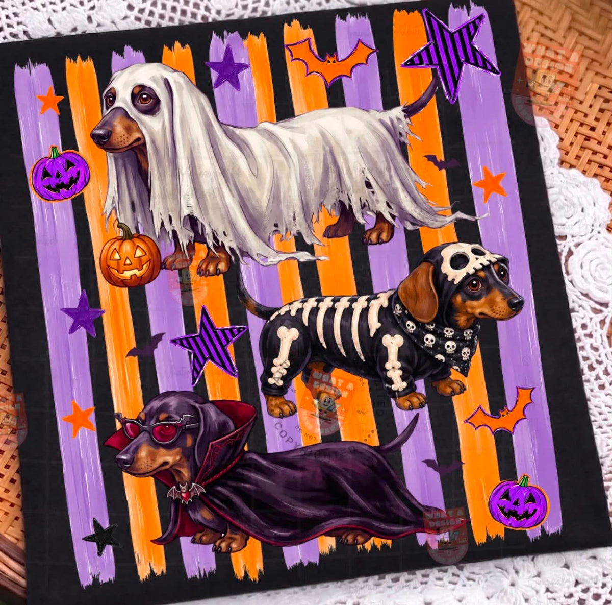 T-shirt graphique Teckel d'Halloween | Haut pour chien saucisse effrayant | T-shirt d'Halloween pour amoureux des chiens