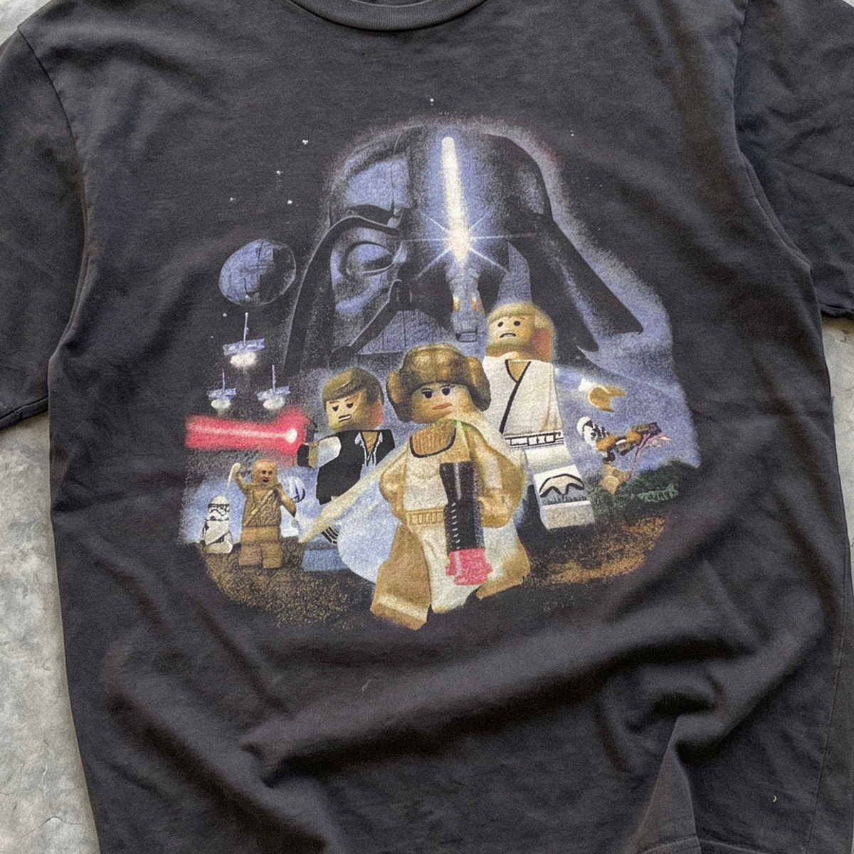 T-shirt noir délavé Lego Star Wars « Un nouvel espoir »