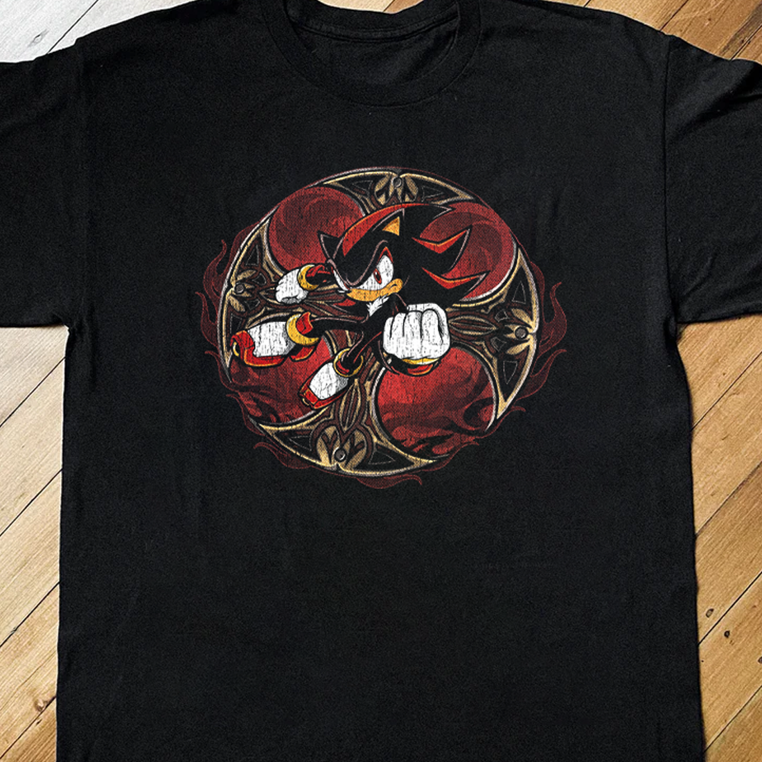T-shirt noir Shadow the Hedgehog