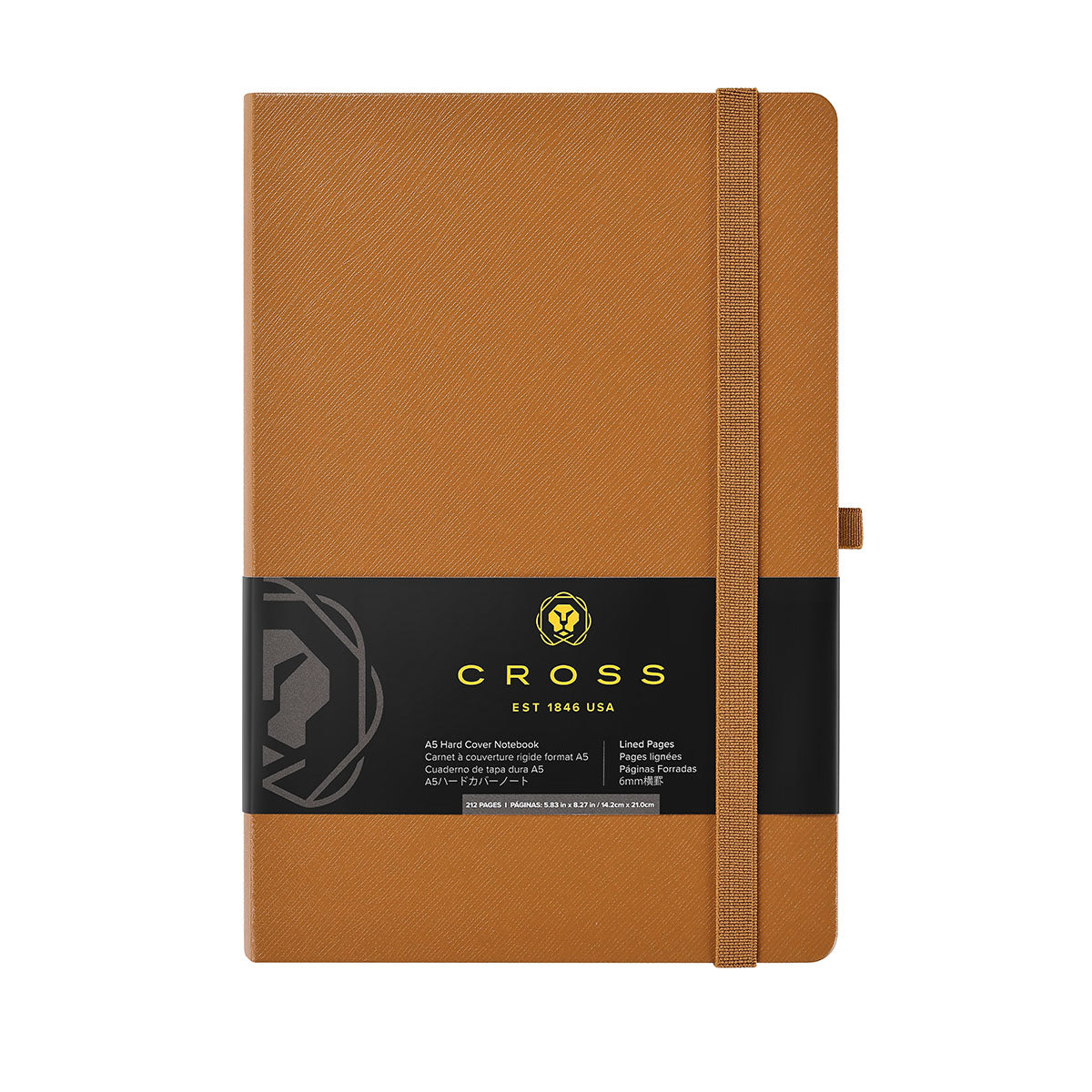 Hardcover Lined A5 Mocha Notebook