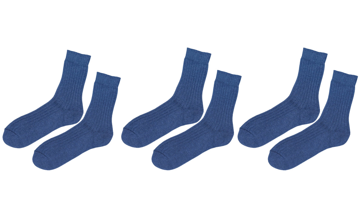 tittimitti® Men’s 100% Organic Cotton Boot Socks 3-Pack – Made in Italy