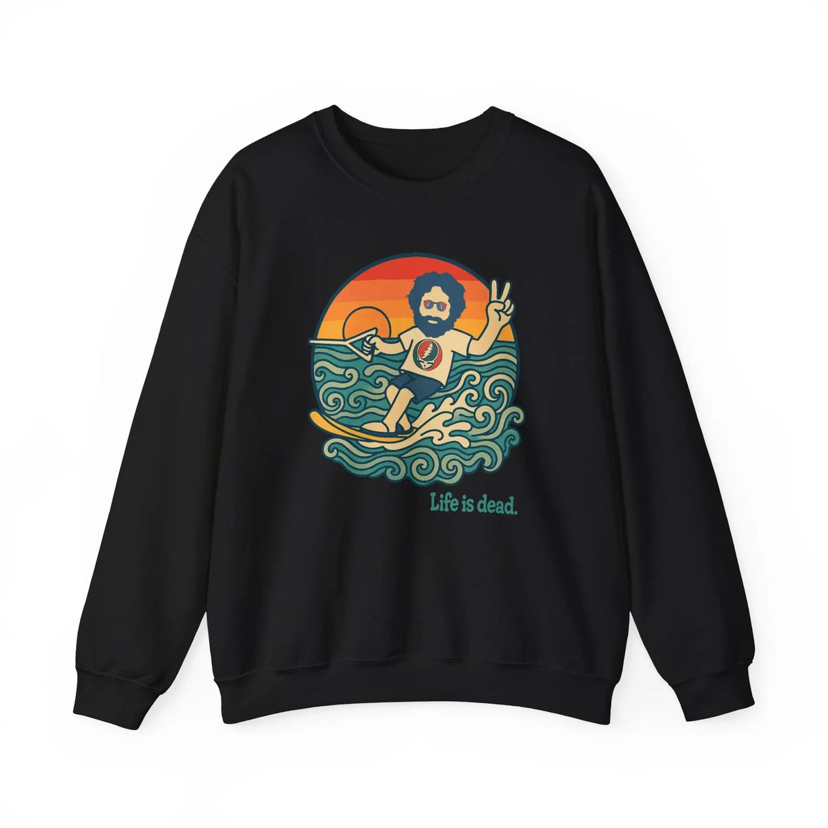 Waterskiin' Jerry Life is Dead Crewneck