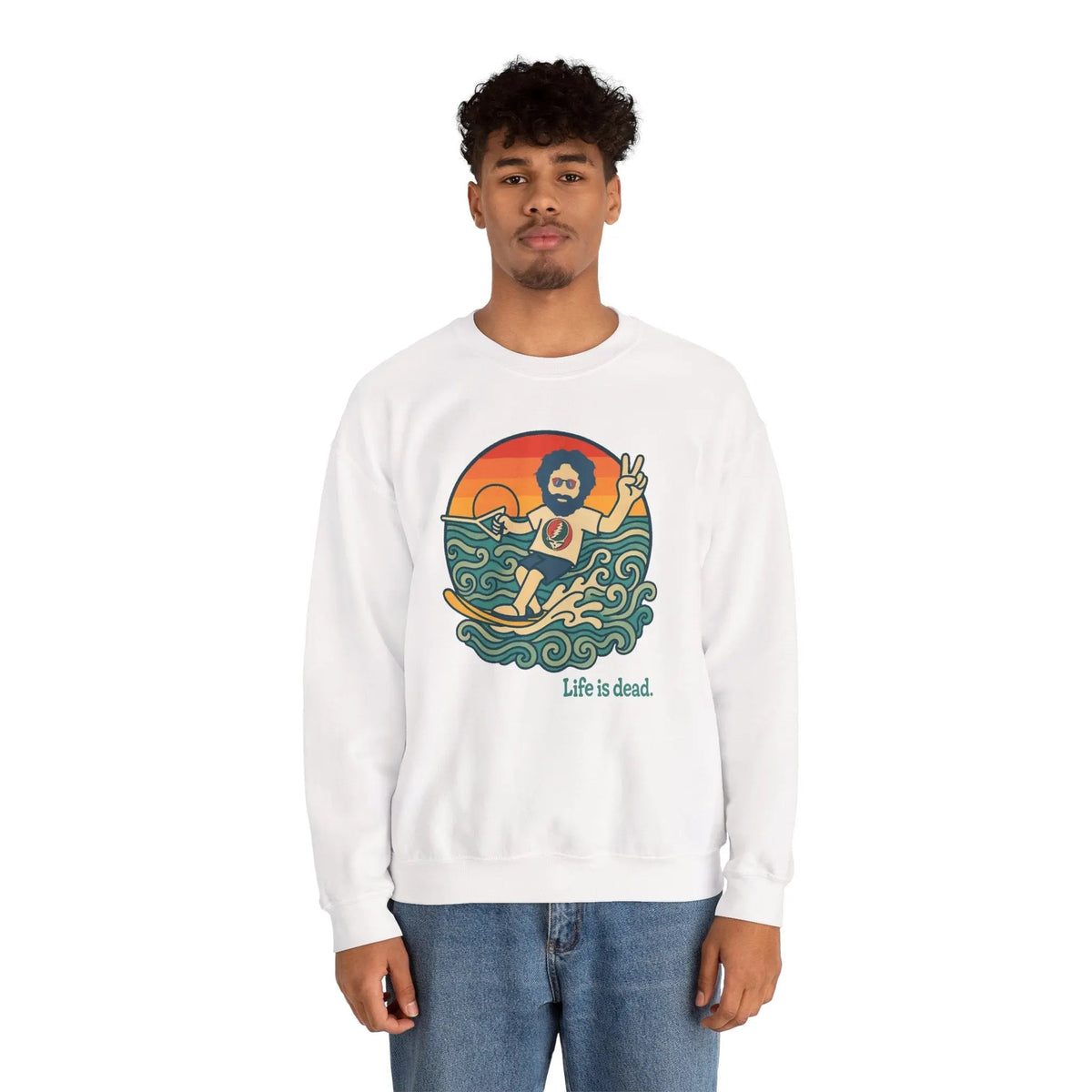 Waterskiin' Jerry Life is Dead Crewneck