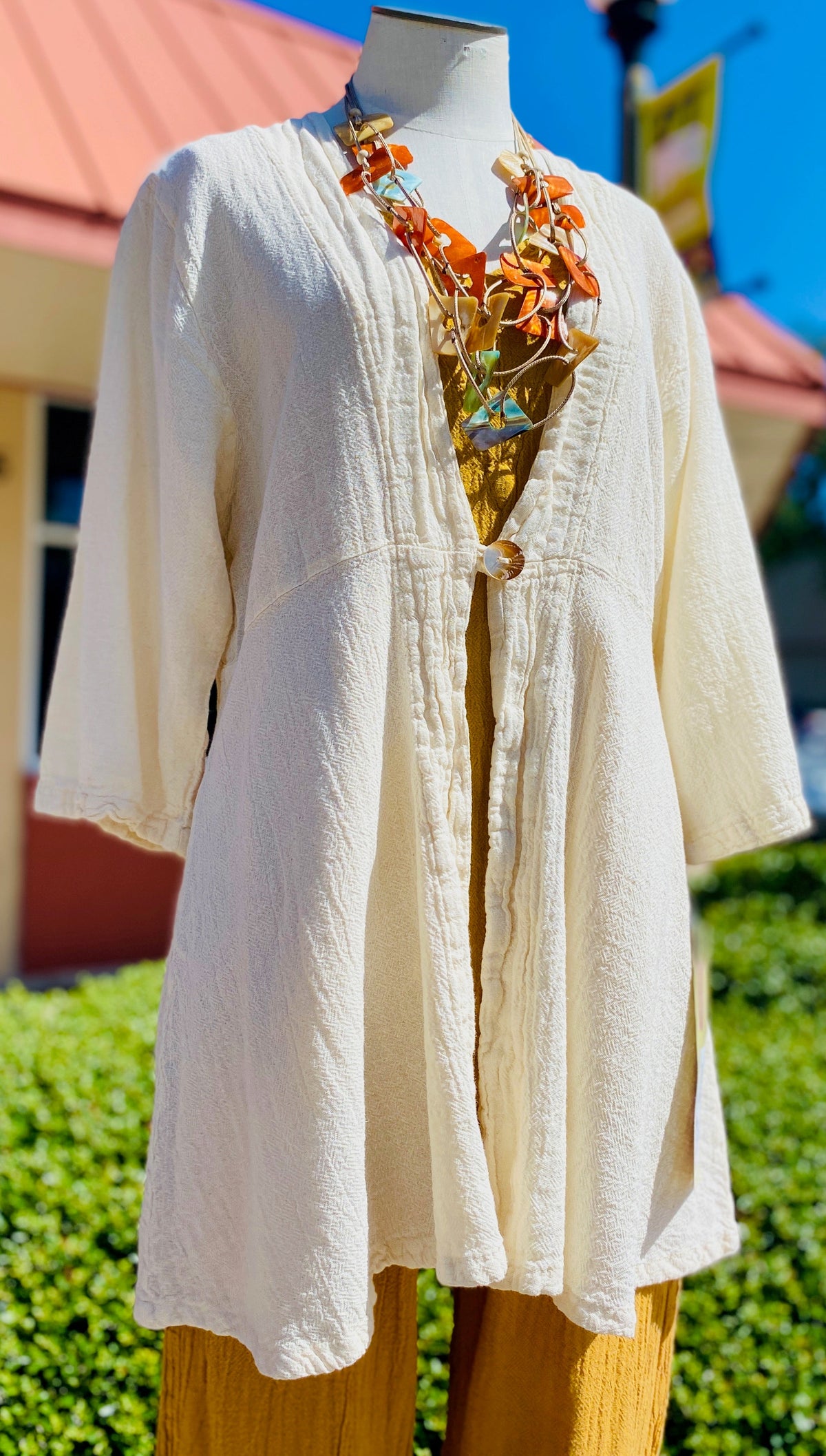 Chinatown Cotton Gauze Single-Button Jacket