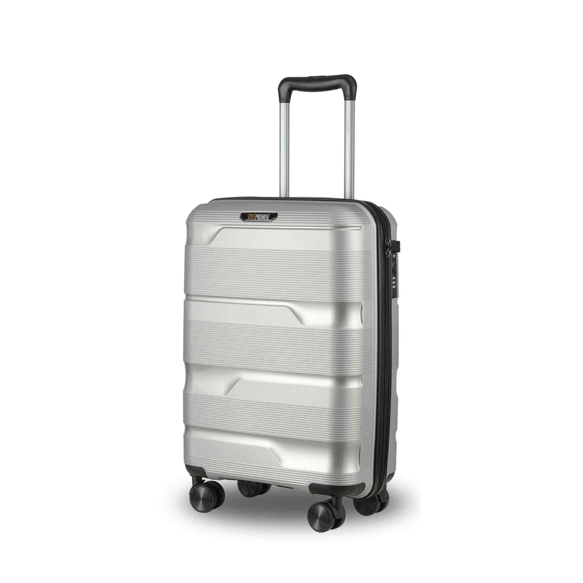 20-Inch Silver Hardcase Carry-On Spinner Suitcase