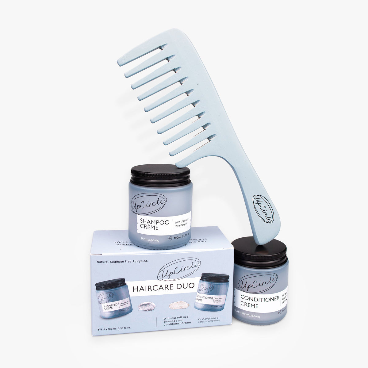 UpCircle Shampoo & Conditioner Duo with Bamboo Wide-Tooth Comb