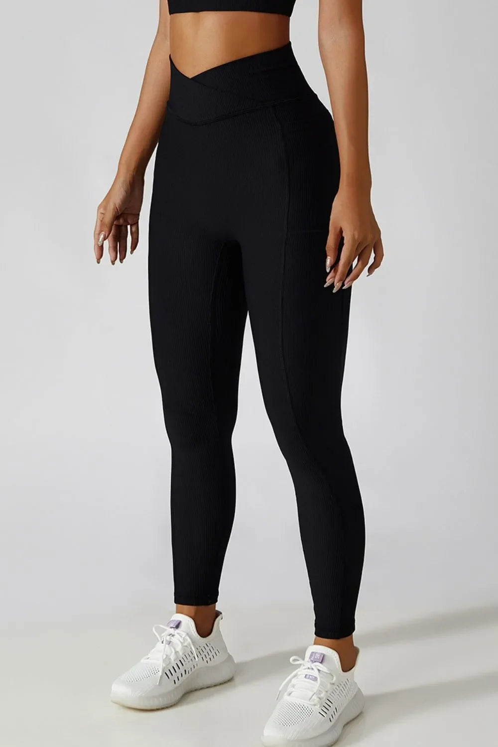Leggings de sport taille croisée Basic Bae