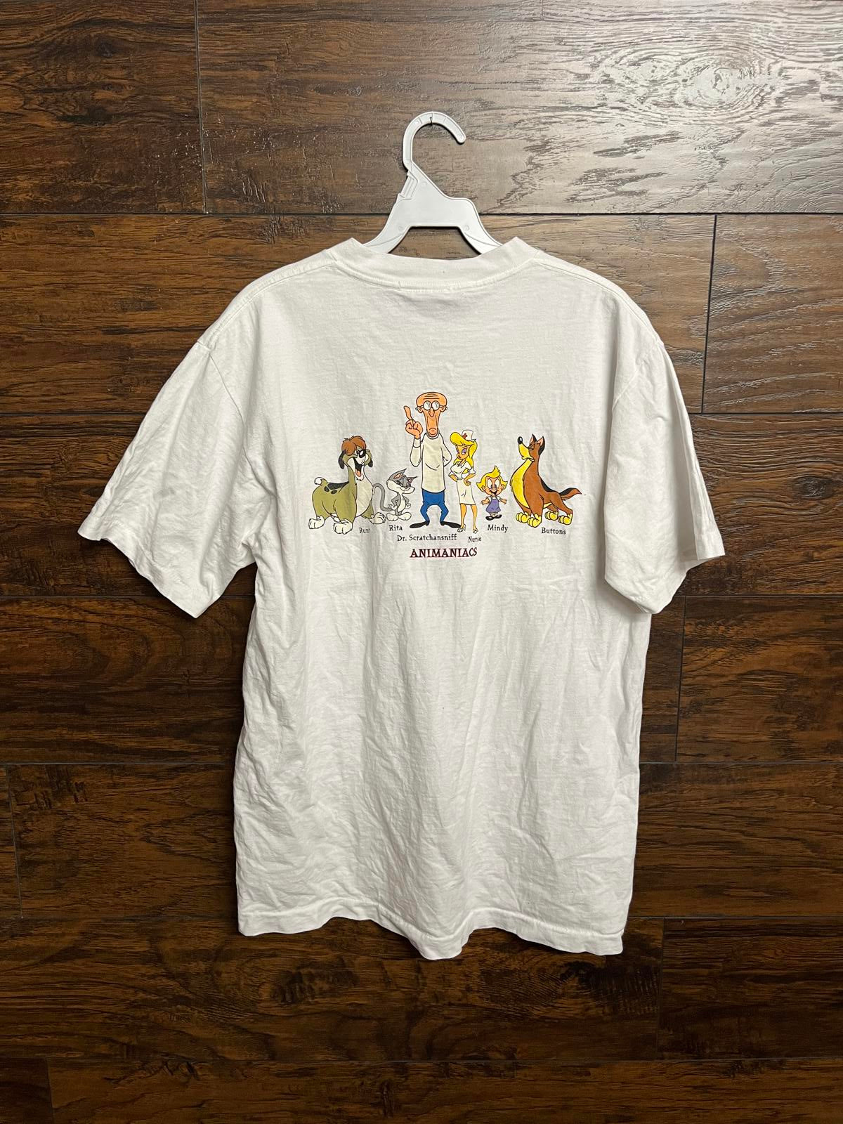T-shirt vintage Animaniacs 1993, t-shirt promotionnel avec les personnages de la série TV - L