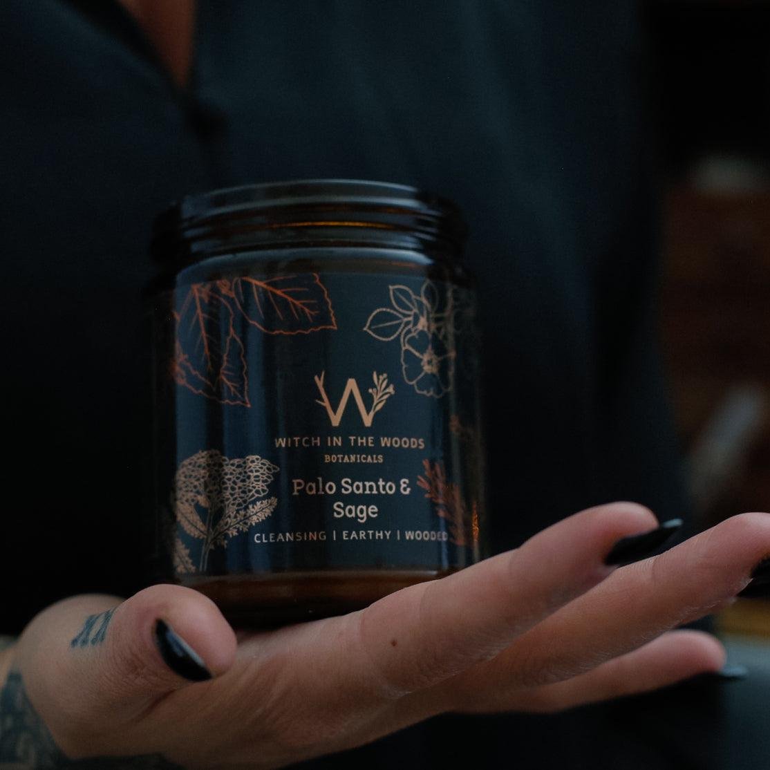 Bougie au Palo Santo et à la sauge