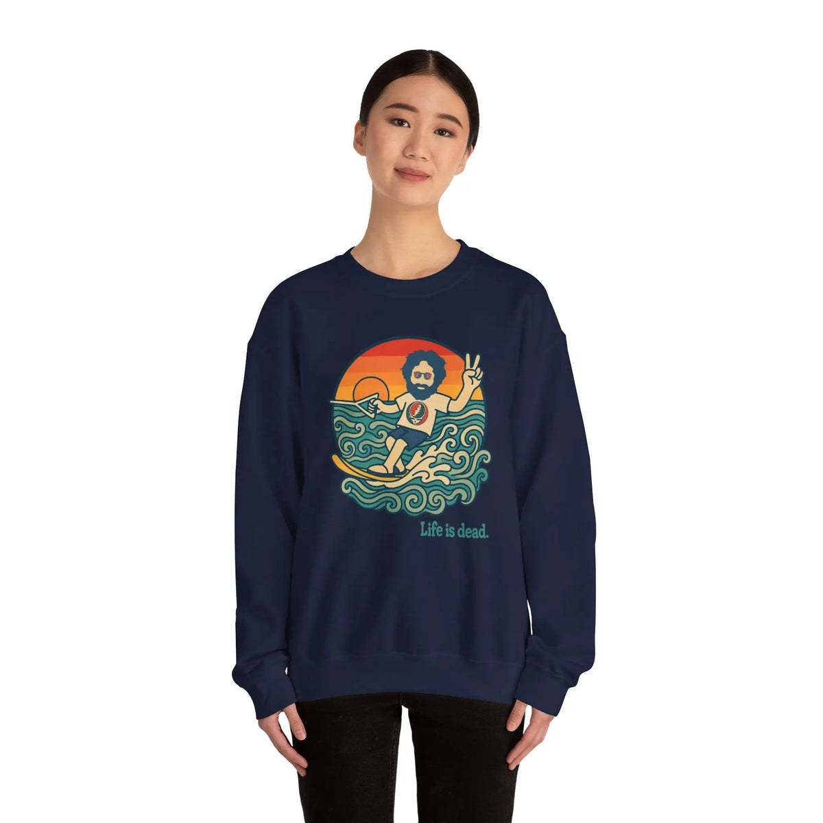 Waterskiin' Jerry Life is Dead Crewneck