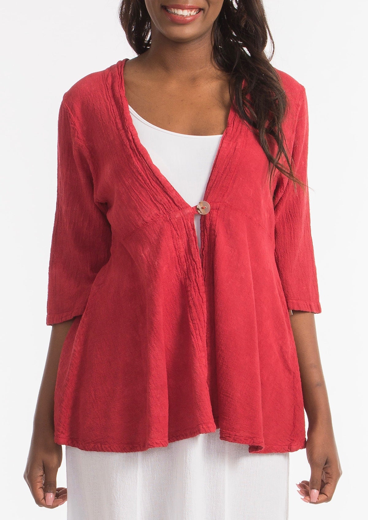 Chinatown Cotton Gauze Single-Button Jacket
