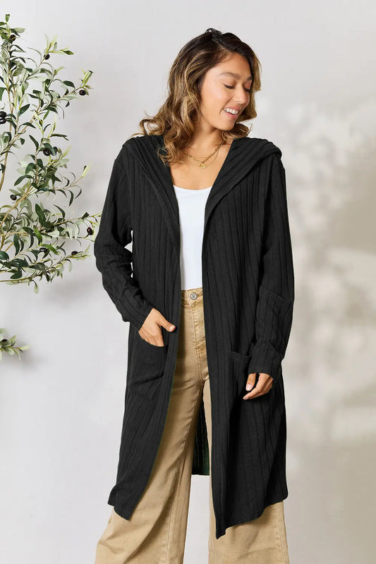 Cardigan à capuche grande taille Basic Bae
