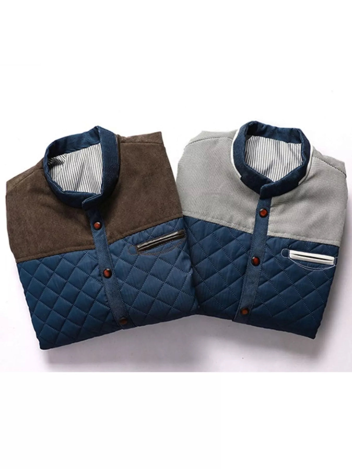 Doudoune matelassée à pressions pour homme grande taille