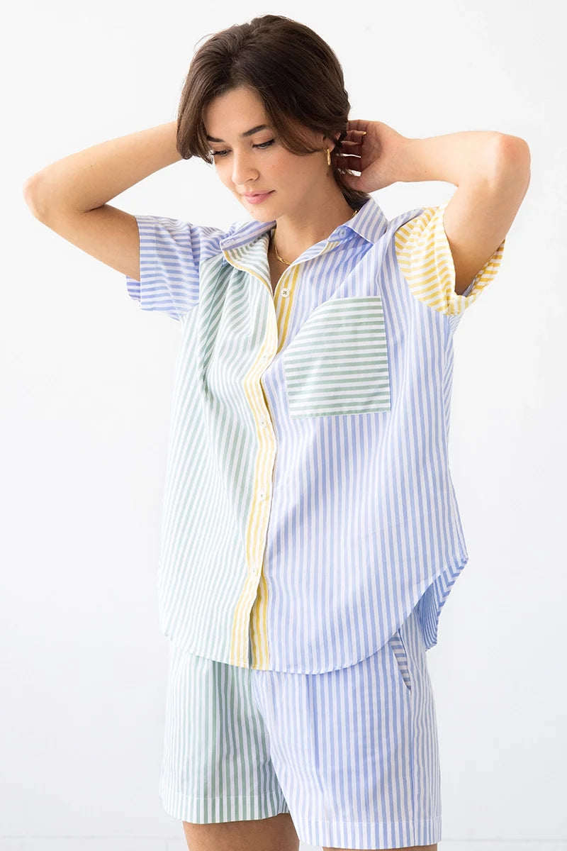 Amalfi Stripes Resort Short Set