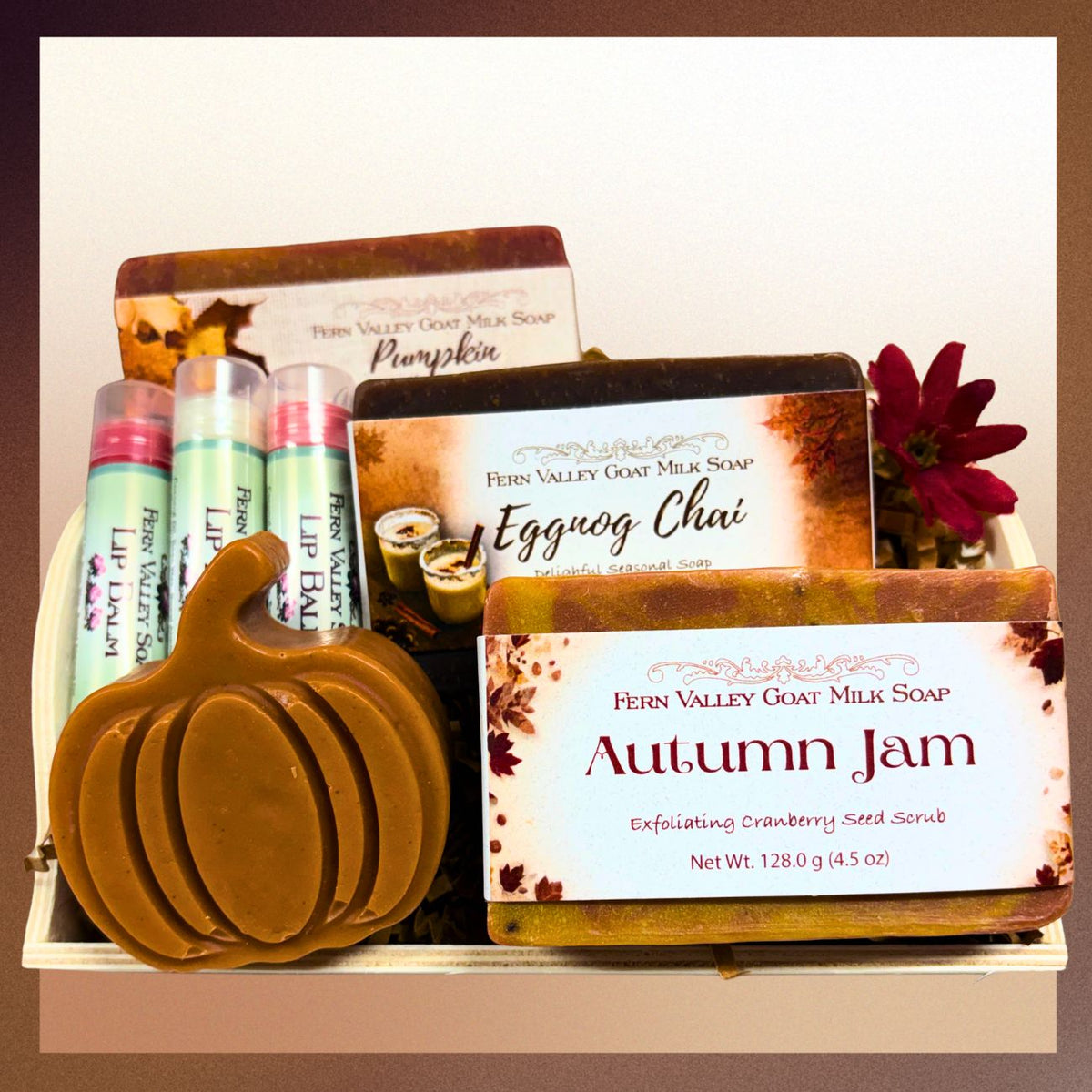 Handmade Goat Milk Soap Autumn Moments Gift Crate | Seasonal Fall Gift Set