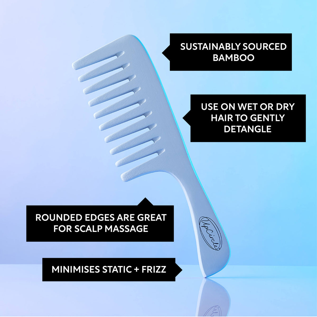 UpCircle Shampoo & Conditioner Duo with Bamboo Wide-Tooth Comb
