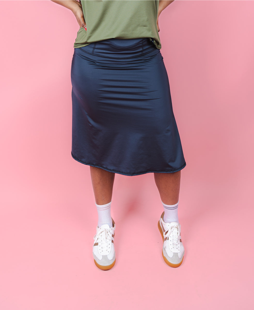 Carbon Skate Skirt in Recycled Polyester