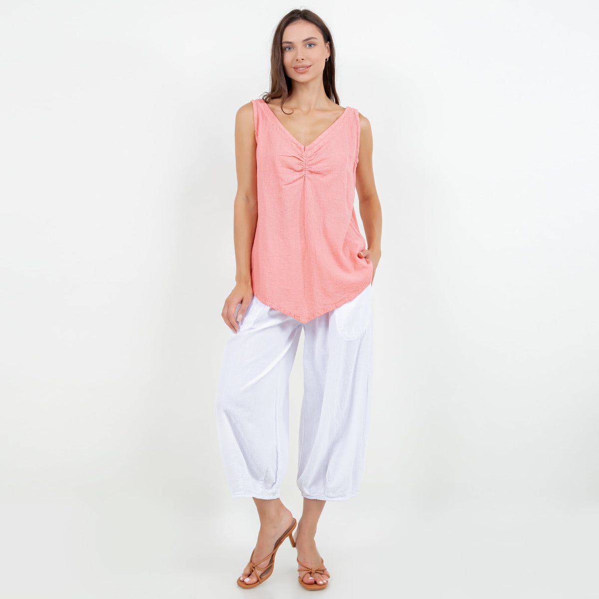 Dominica Women's Cotton Gauze Tank Top