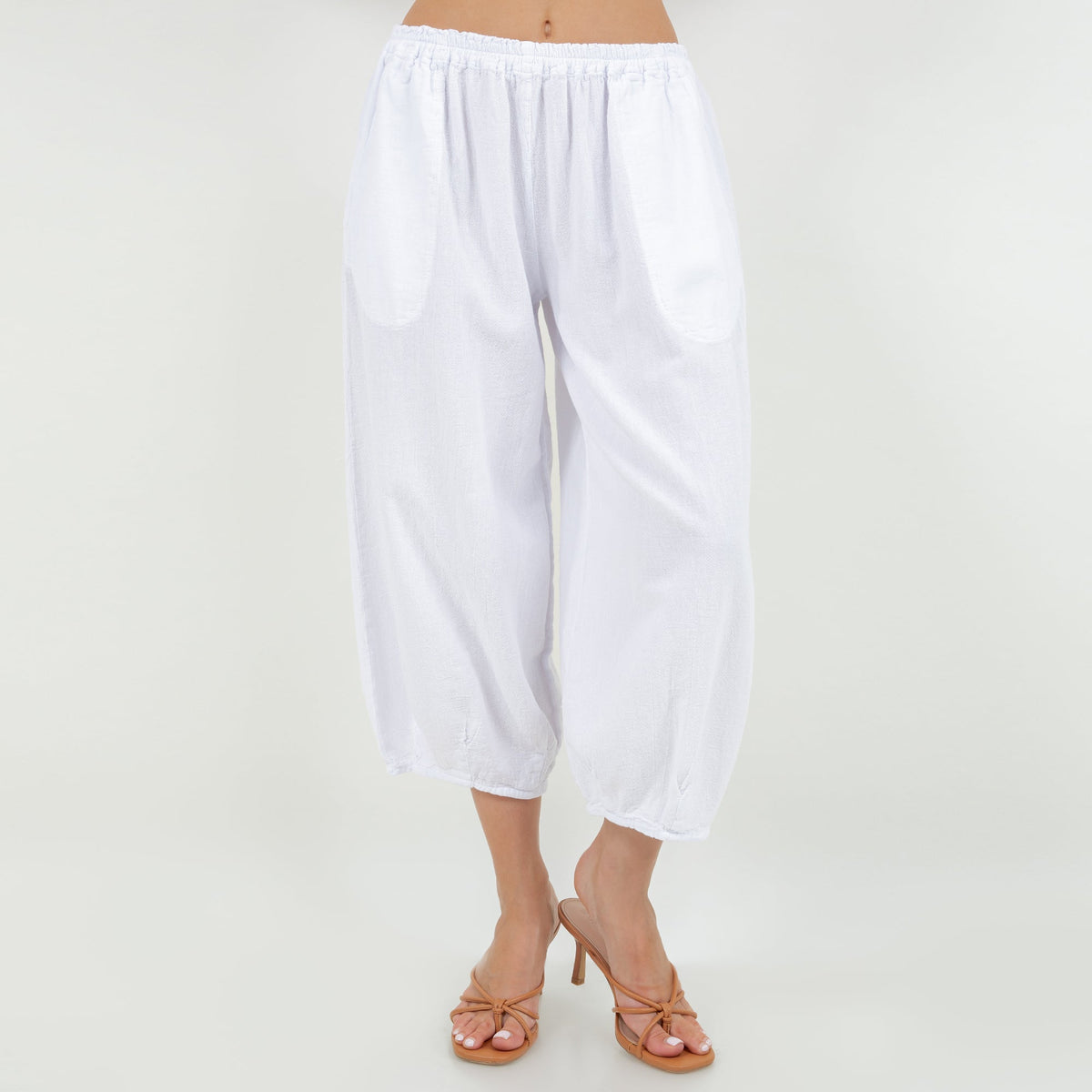 Ron Cotton Gauze Cropped Pants