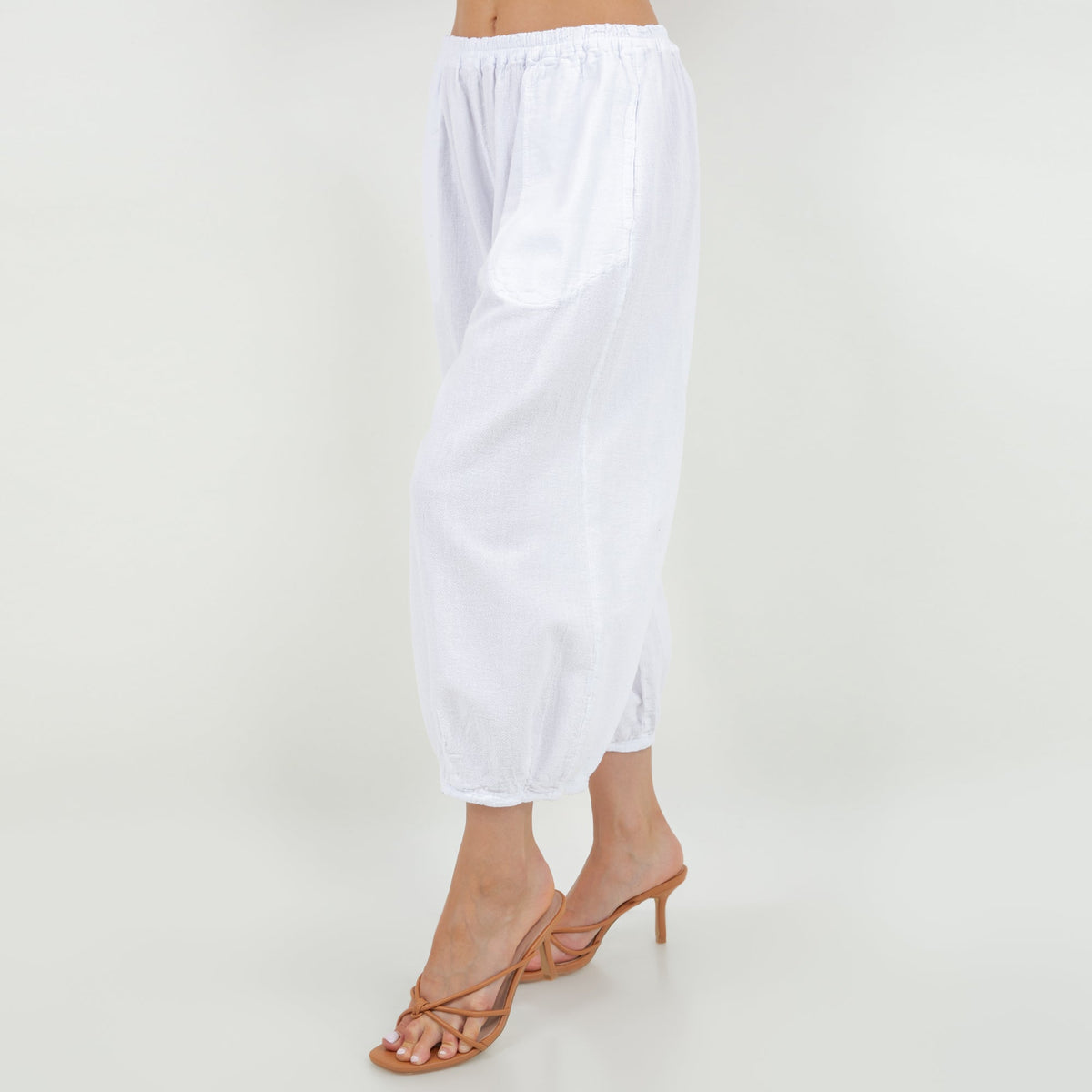 Ron Cotton Gauze Cropped Pants
