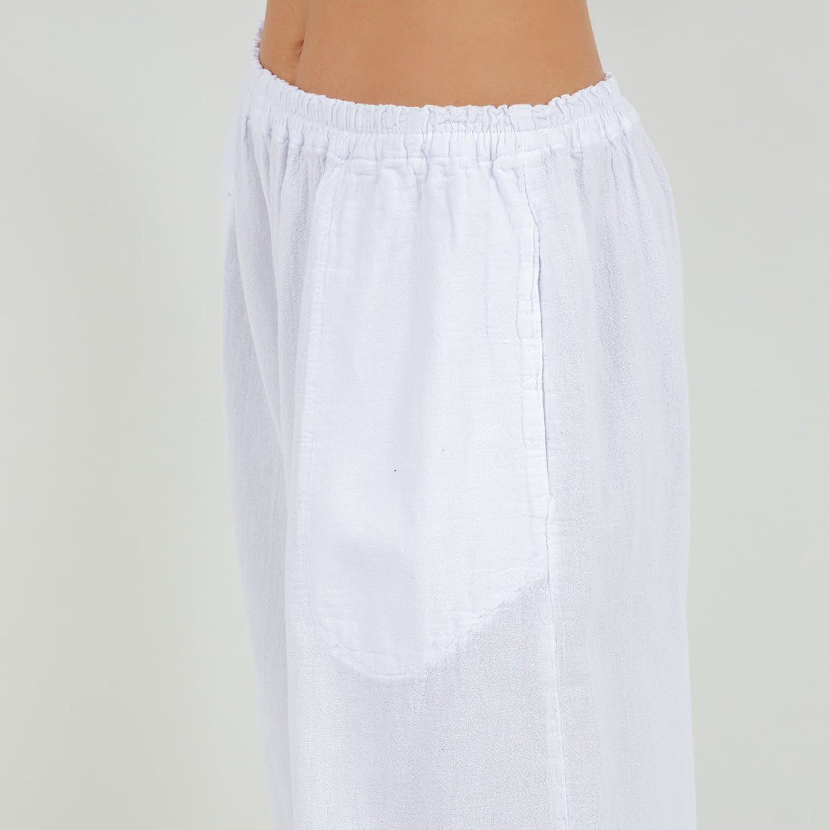 Ron Cotton Gauze Cropped Pants