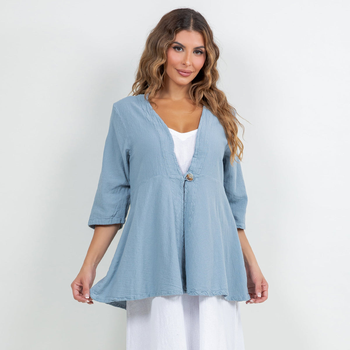 Chinatown Cotton Gauze Single-Button Jacket