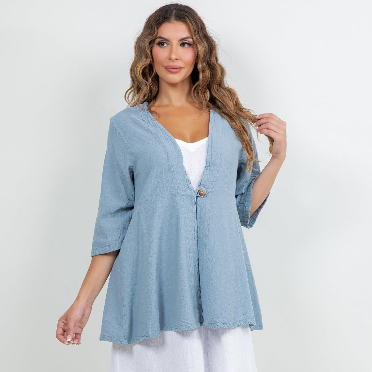Chinatown Cotton Gauze Single-Button Jacket
