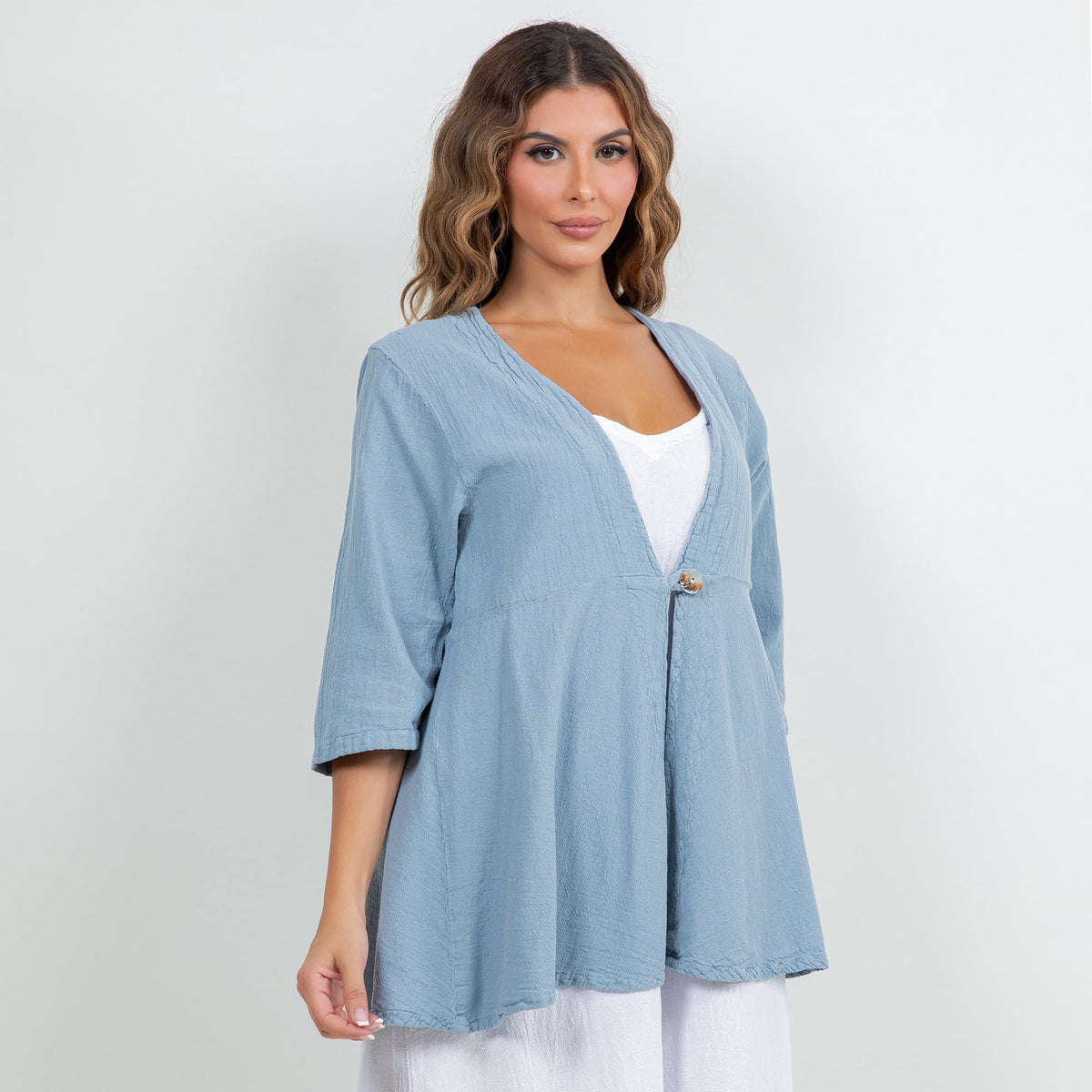 Chinatown Cotton Gauze Single-Button Jacket