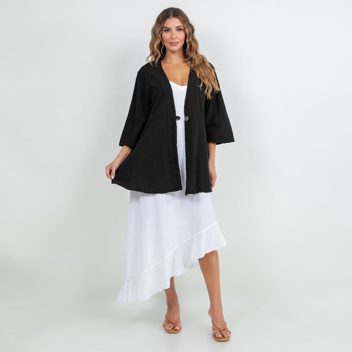 Chinatown Cotton Gauze Single-Button Jacket