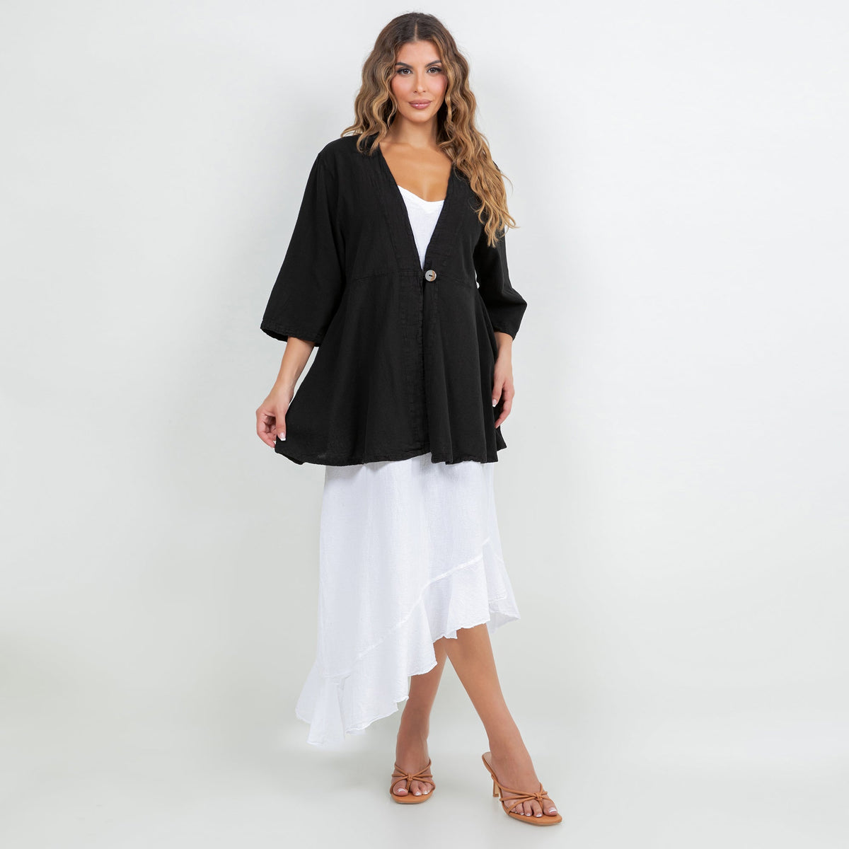 Chinatown Cotton Gauze Single-Button Jacket