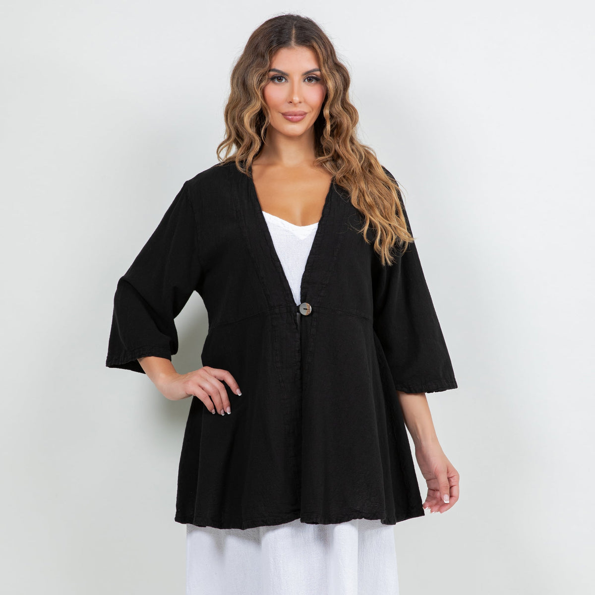 Chinatown Cotton Gauze Single-Button Jacket