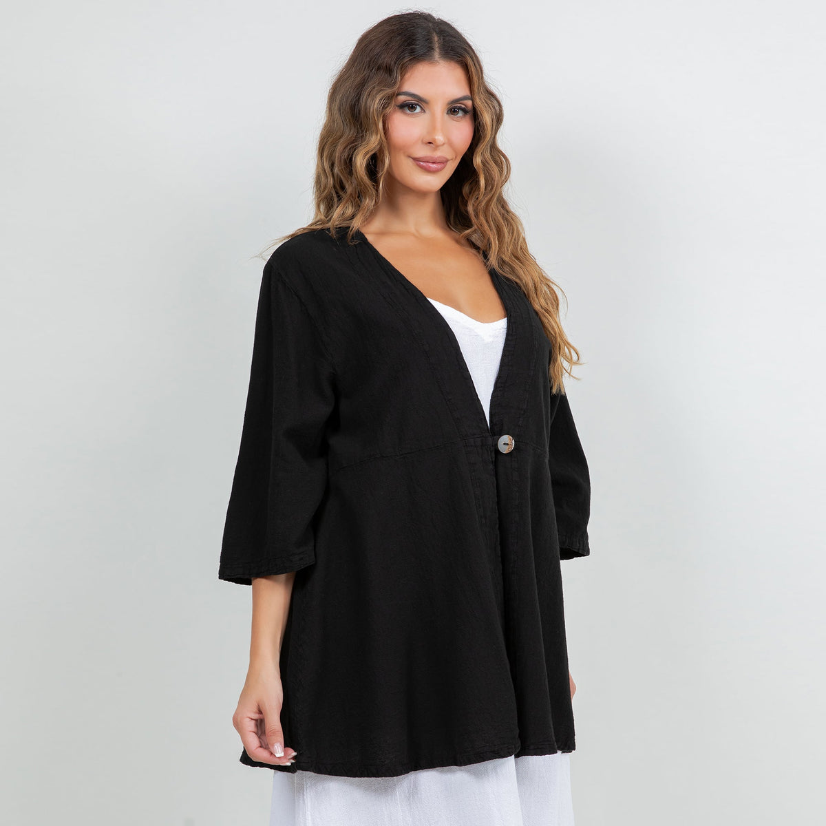 Chinatown Cotton Gauze Single-Button Jacket