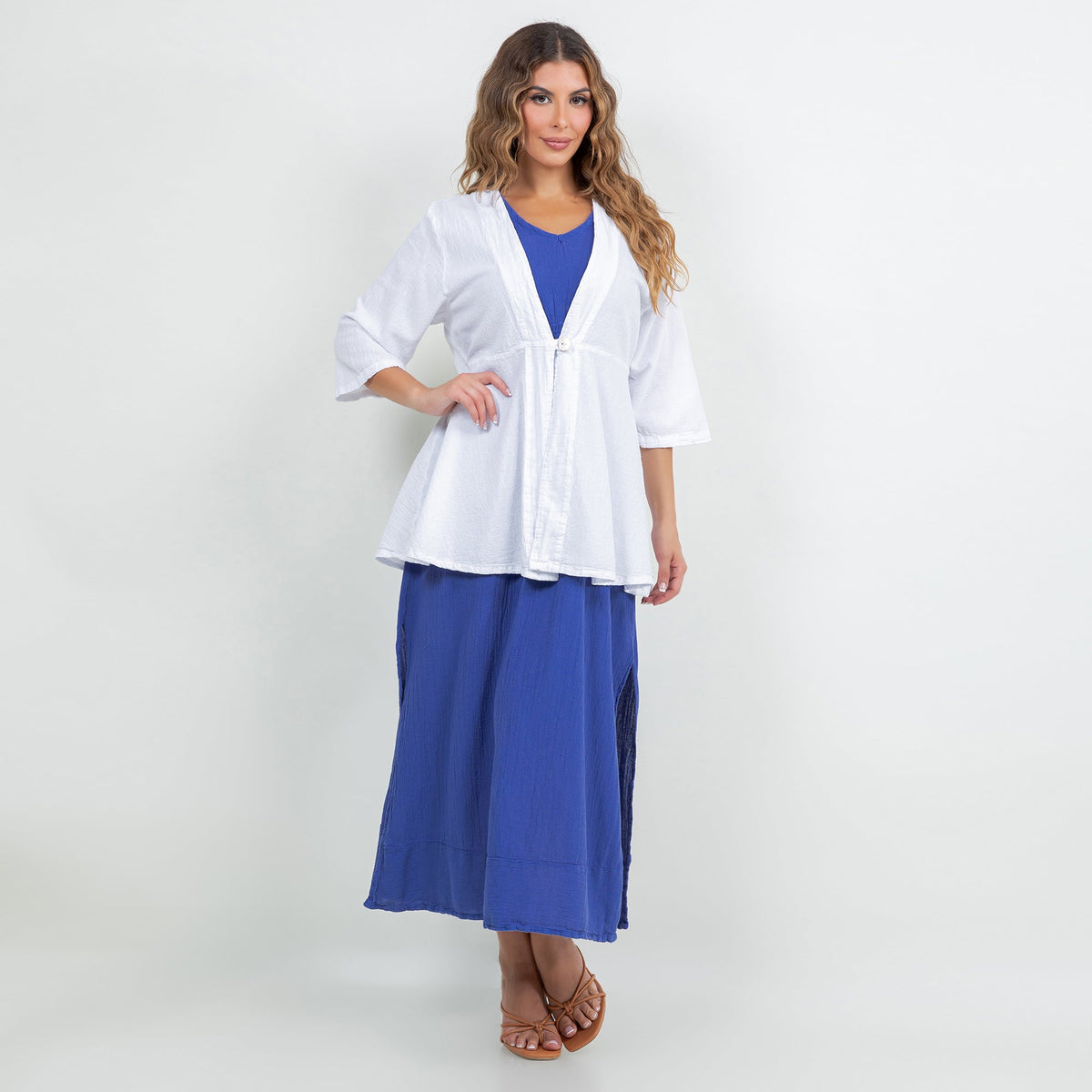 Chinatown Cotton Gauze Single-Button Jacket