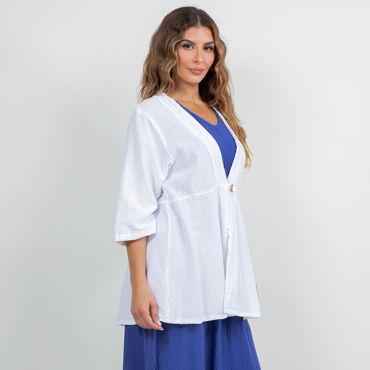 Chinatown Cotton Gauze Single-Button Jacket