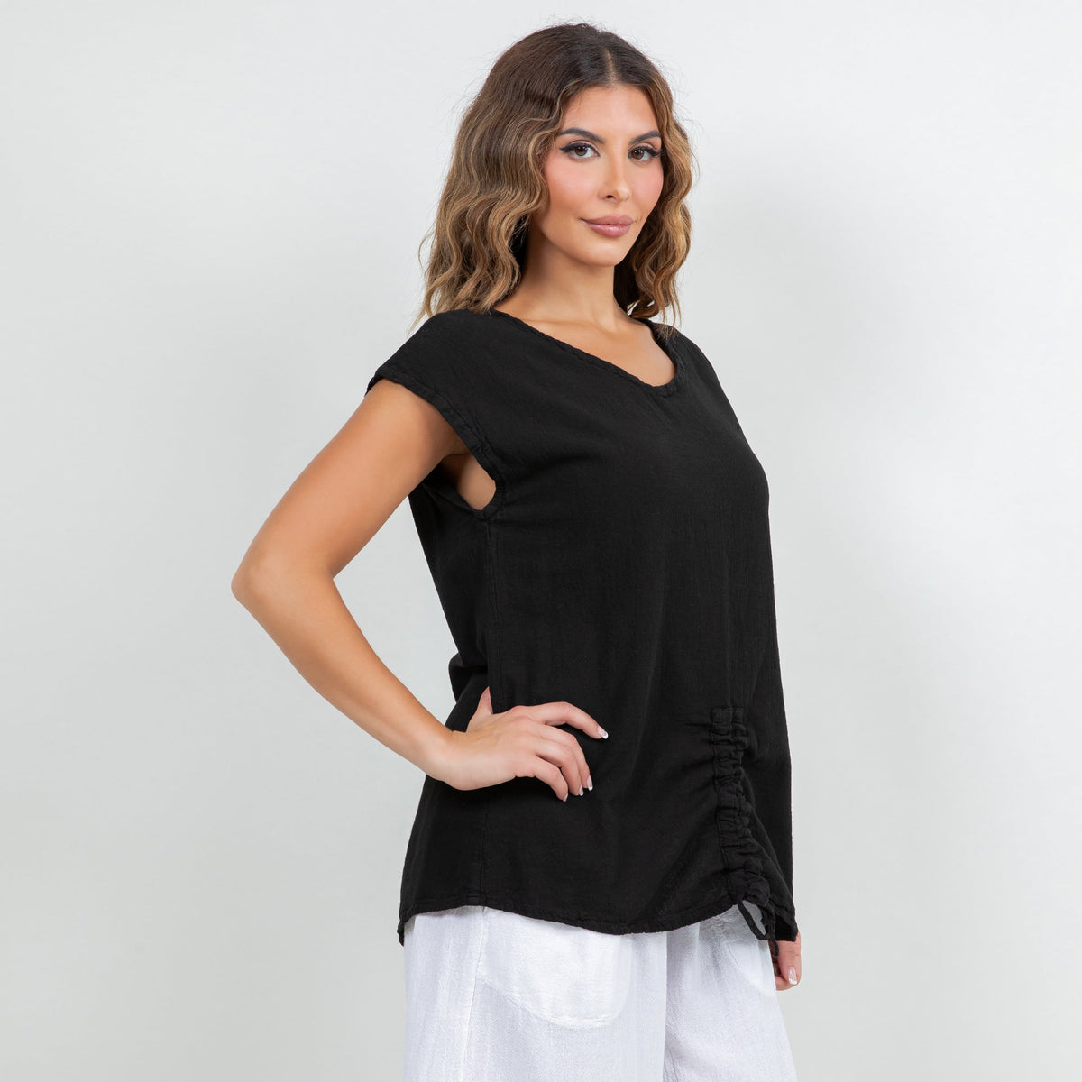 Camie Women's Cotton Gauze Relaxed Top