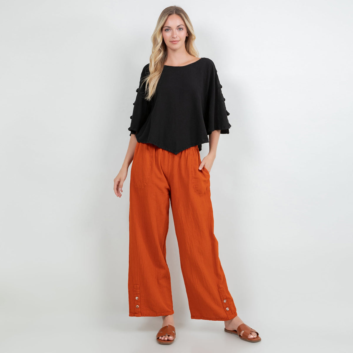 Alexis Cotton Gauze Drawstring Pants