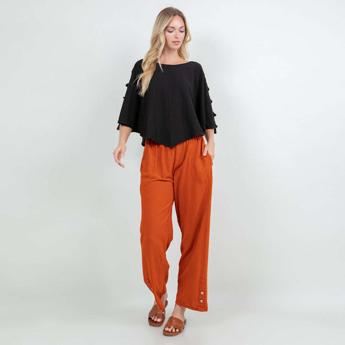 Alexis Cotton Gauze Drawstring Pants
