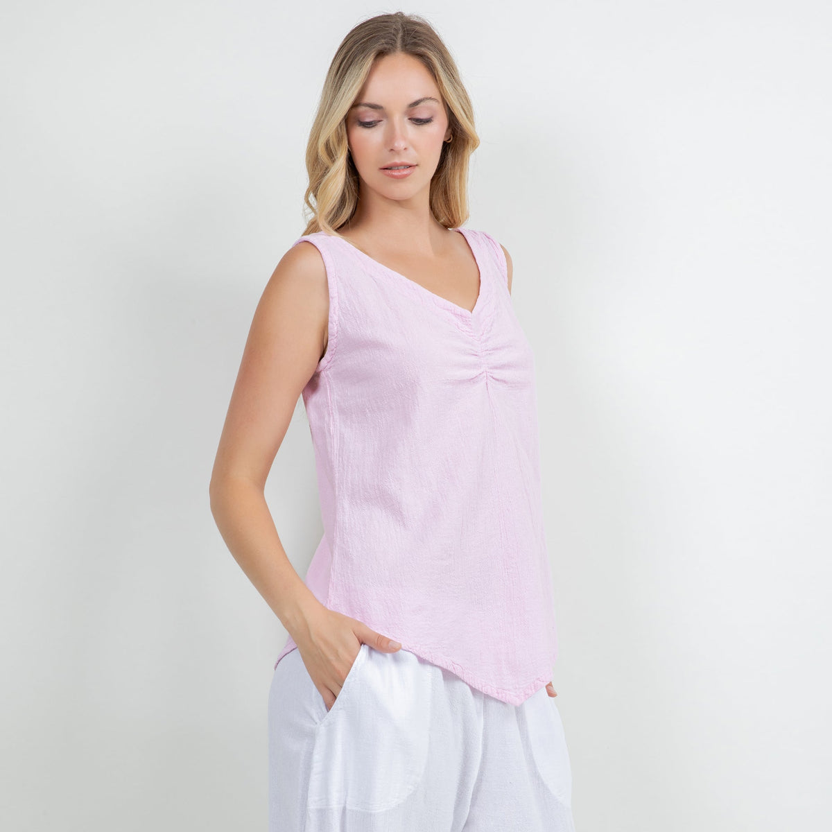 Dominica Women's Cotton Gauze Tank Top