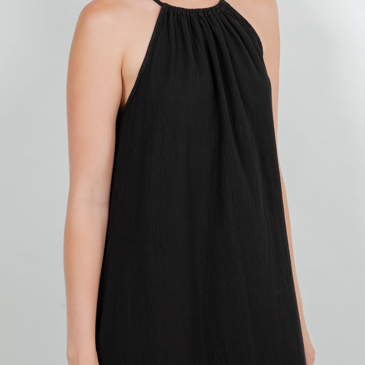 Caterina Cotton Gauze Halter Dress