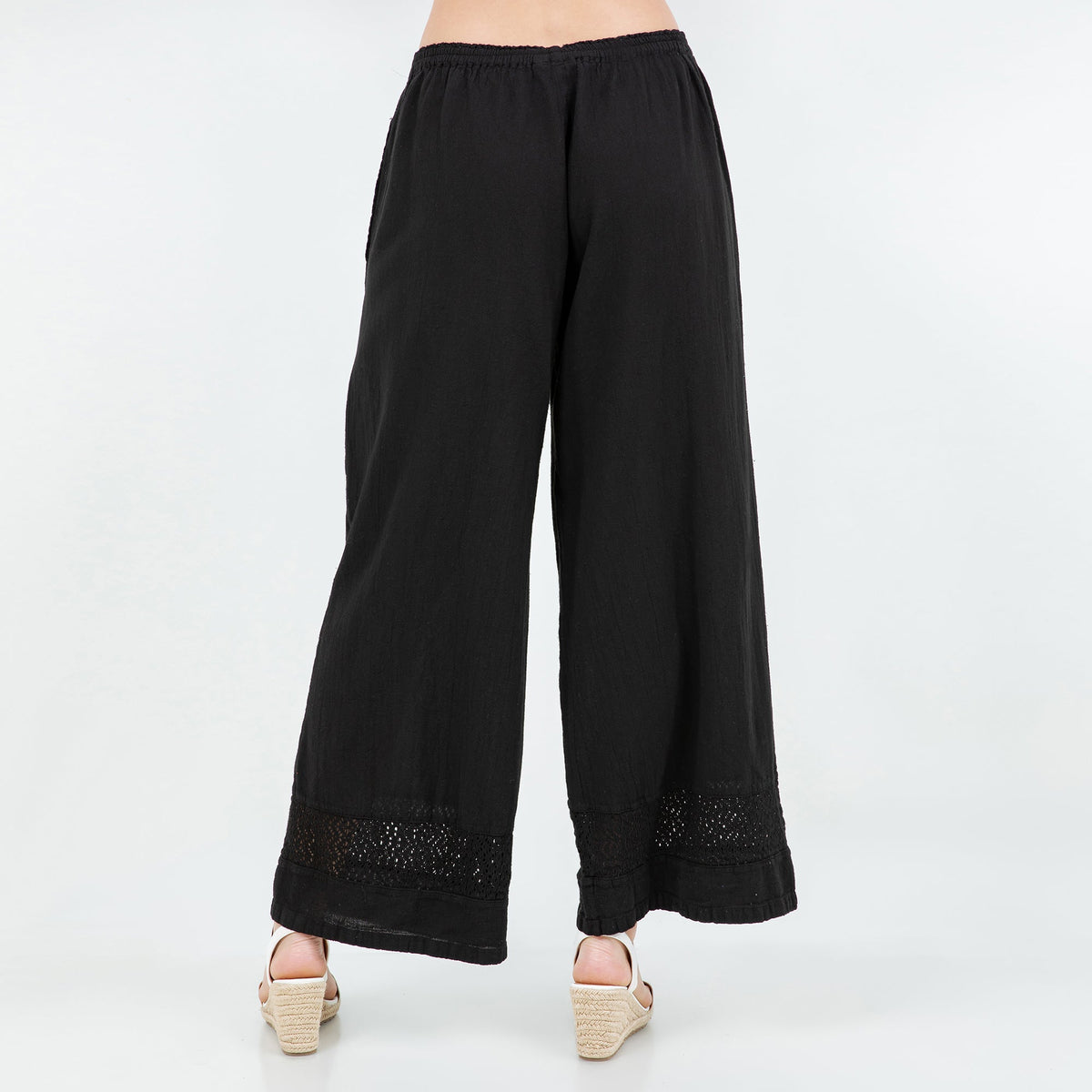 Willow Cotton Gauze Lace-Detail Pants