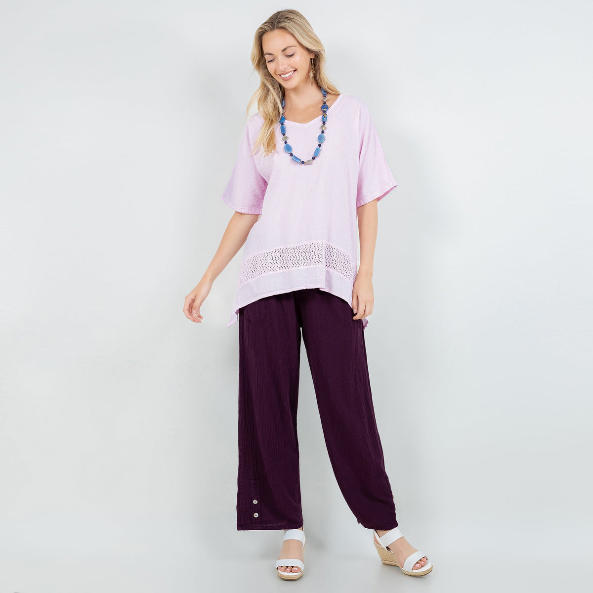 Alexis Cotton Gauze Drawstring Pants