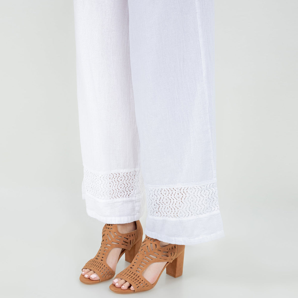 Willow Cotton Gauze Lace-Detail Pants