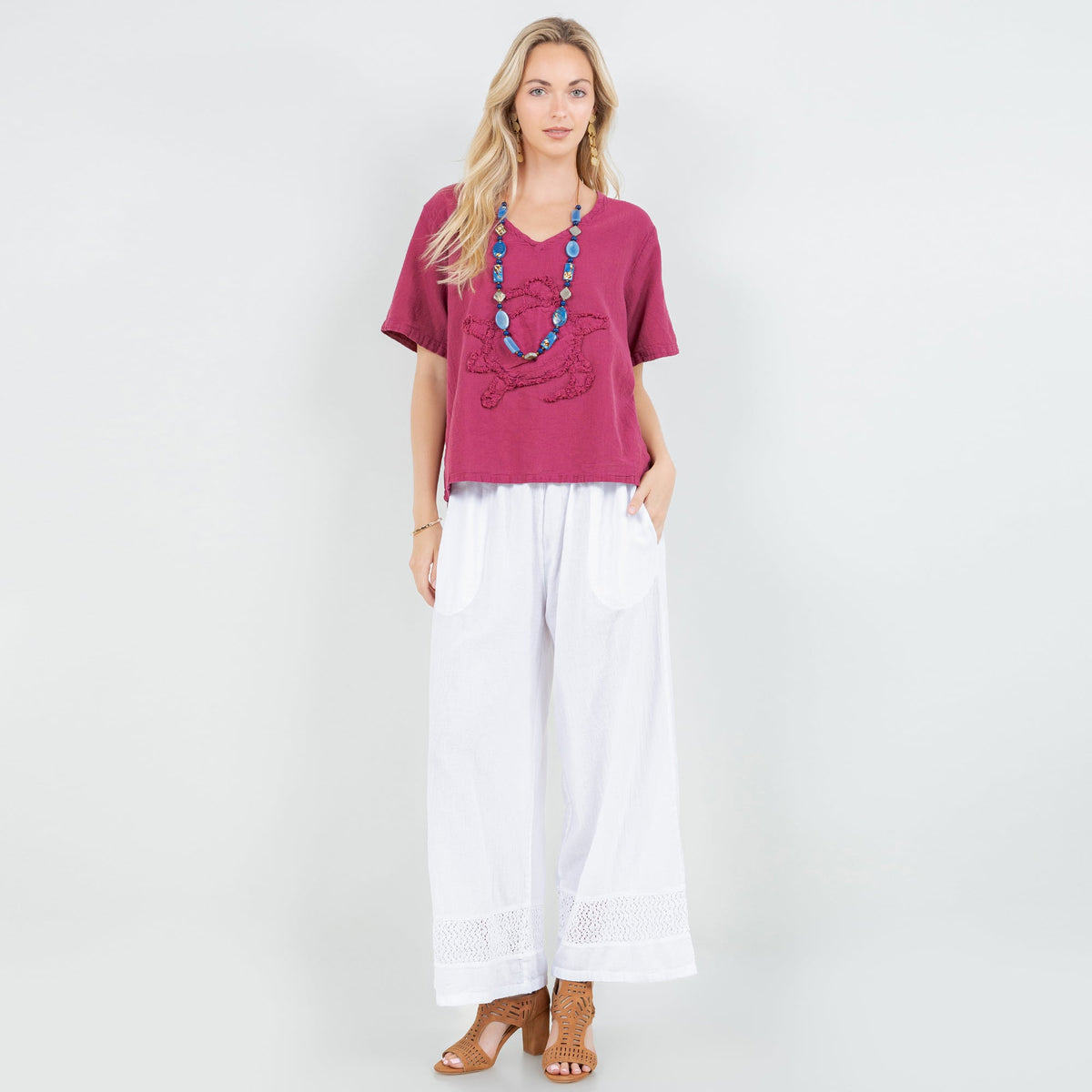 Women's Cotton Gauze Turtle Design Top