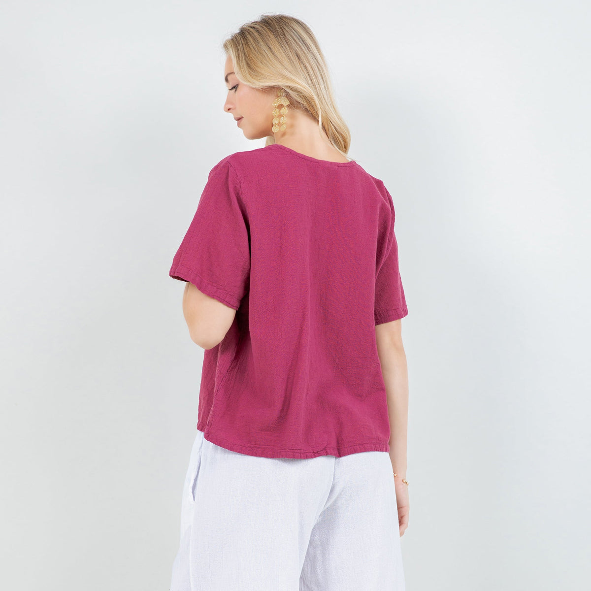 Women's Cotton Gauze Turtle Design Top