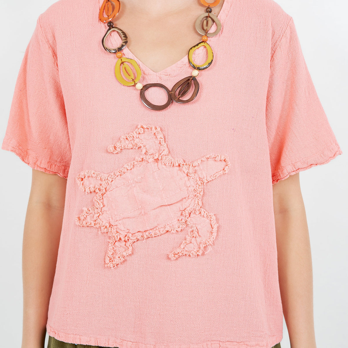 Women's Cotton Gauze Turtle Design Top