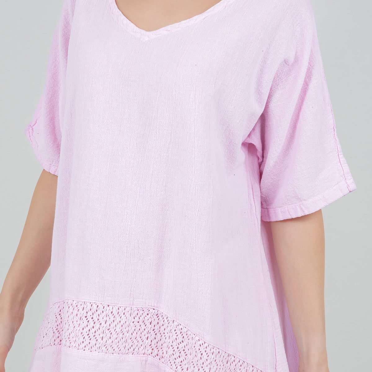 Cynthia Women's Cotton Gauze Lace-Detail Tunic