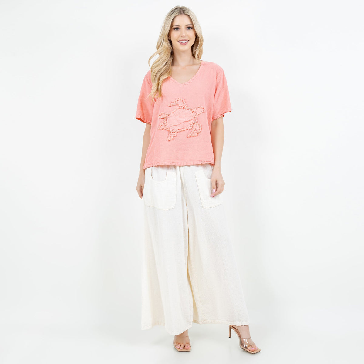 Women's Cotton Gauze Turtle Design Top